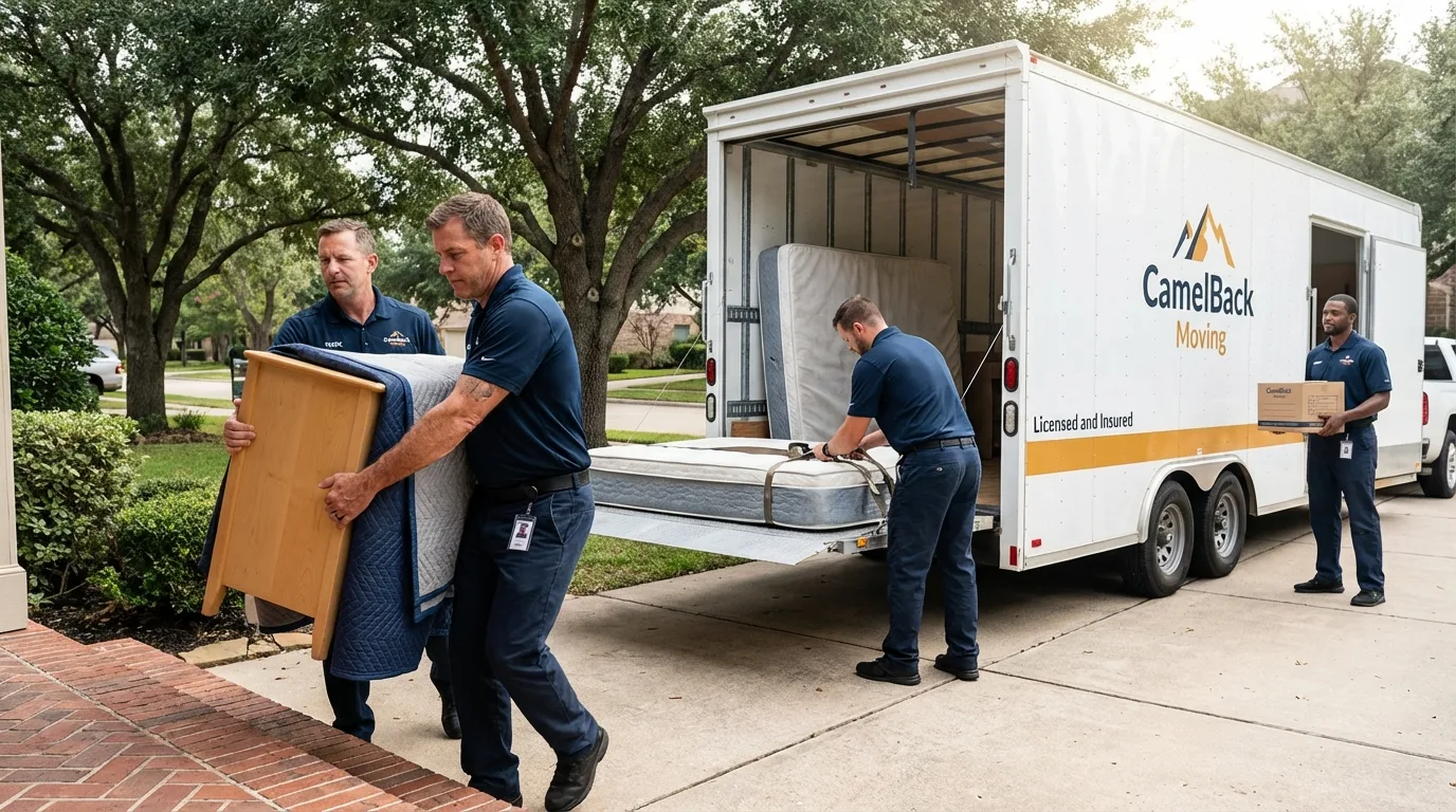 Crew loading residential truck for cross-state move from Gypsum, CO